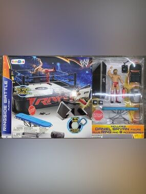 WWE RAW Total Control Takedown Ring Playset + Daniel Bryan NEW (Complete)